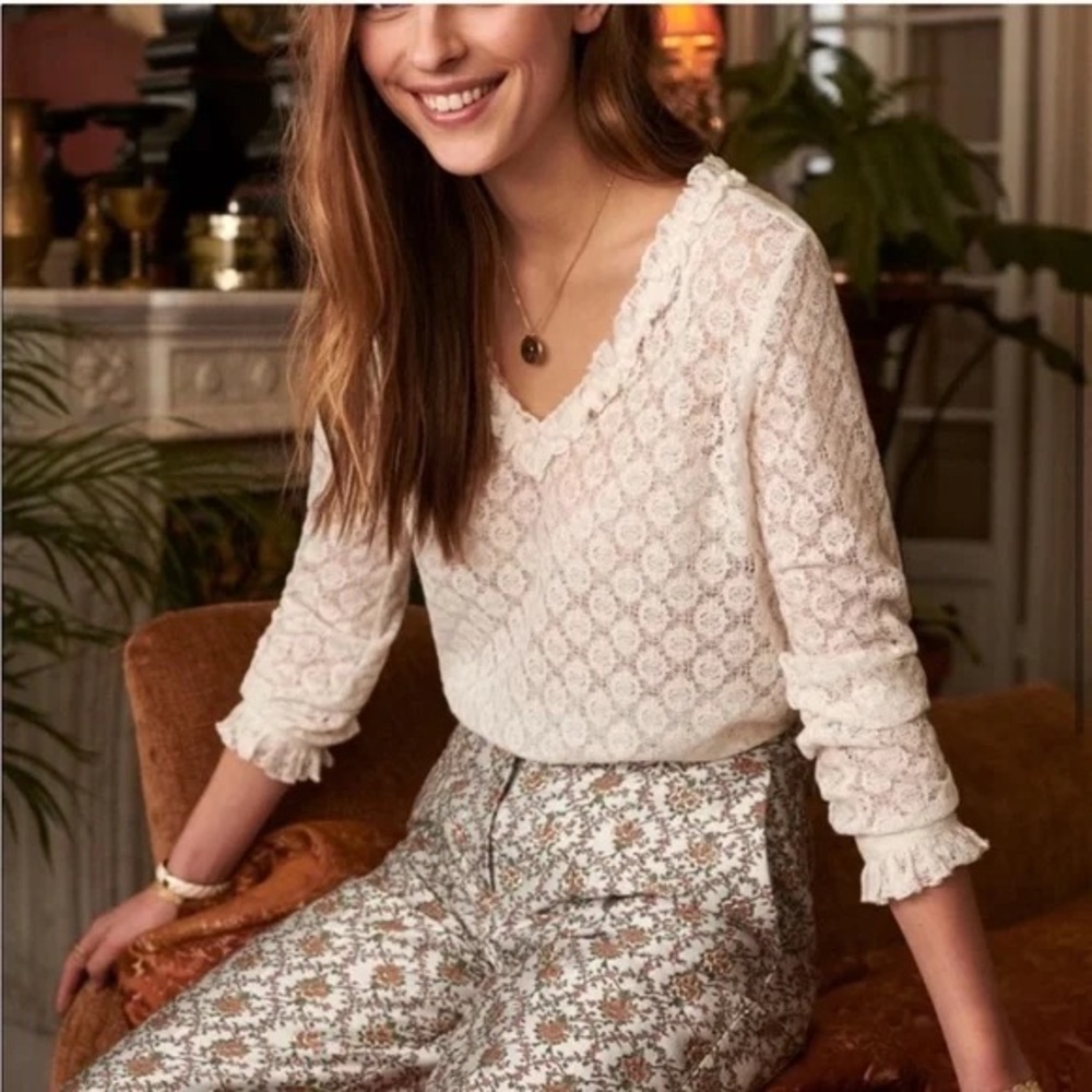 Sezane lace Leonora Blouse